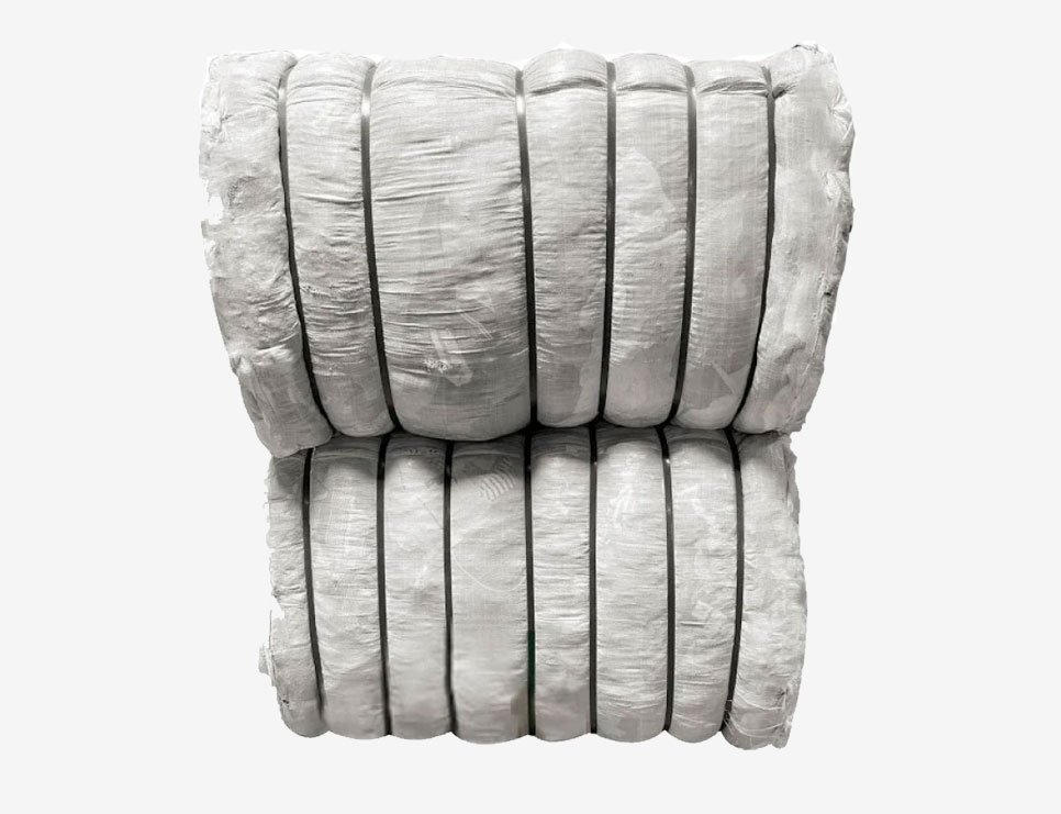 Sorted used clothing bales prepared for international wholesale shipment