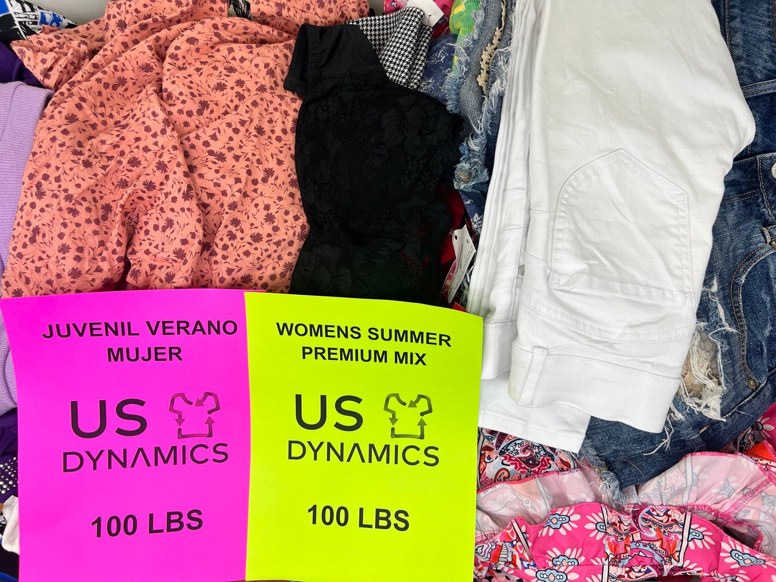 US Dynamics Mujer Verano Premium - paca premium de 100 lb de ropa de mujer de verano